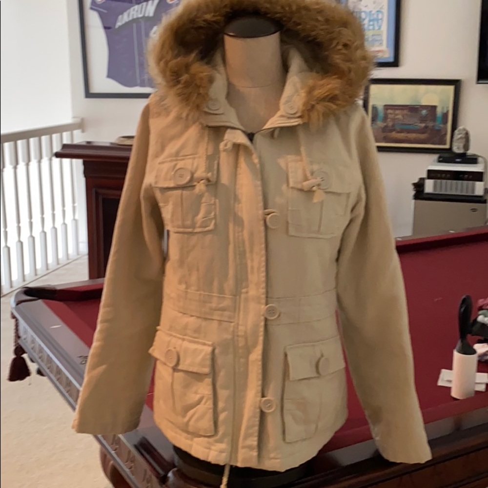 Fur collar winter jacket